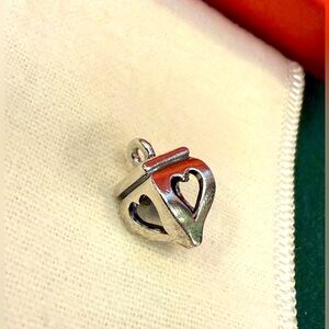 Retired James Avery Sterling Silver Heart Lantern Charm
